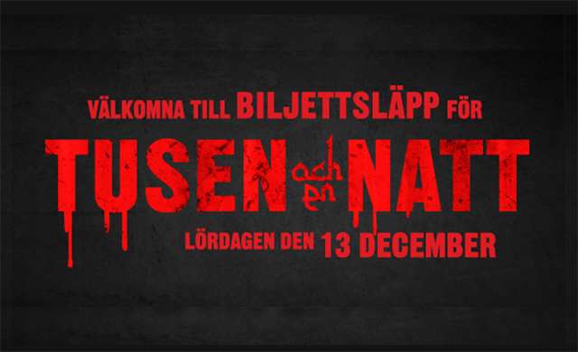 Biljettsläpp för Tusen och en Natt!